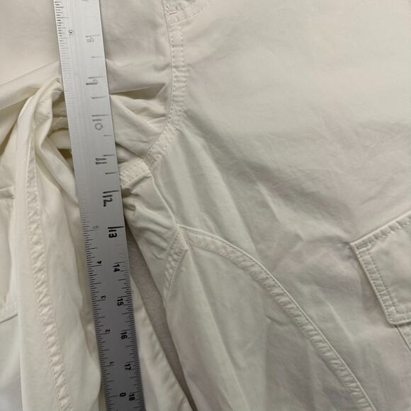 Madewell Pants Women's 4 White Seamed Utility Barrel Leg Cargo Slant Solid NEW - Picture 7 of 12